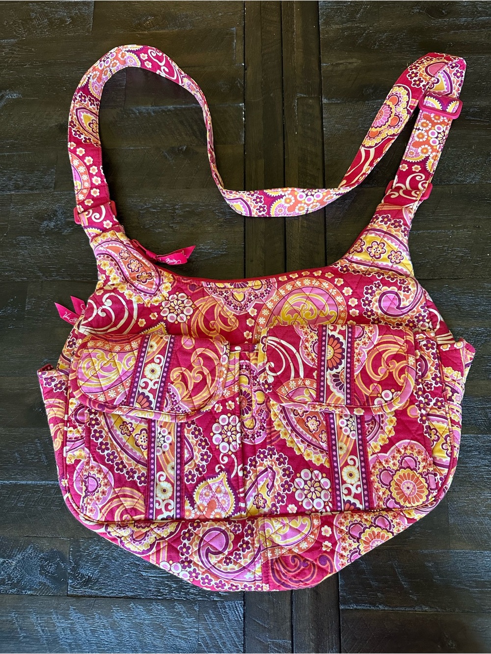 Vera Bradley Retired Cargo Sling in Raspberry Fiz